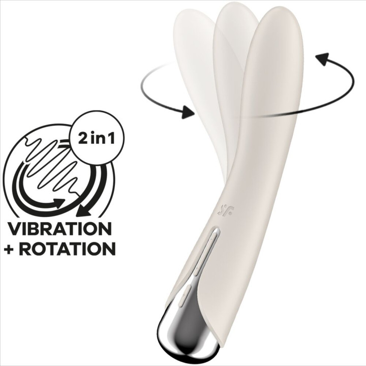 SATISFYER SPINNING VIBE 1 VIBRADOR ROTADOR G SPOT BEIGE