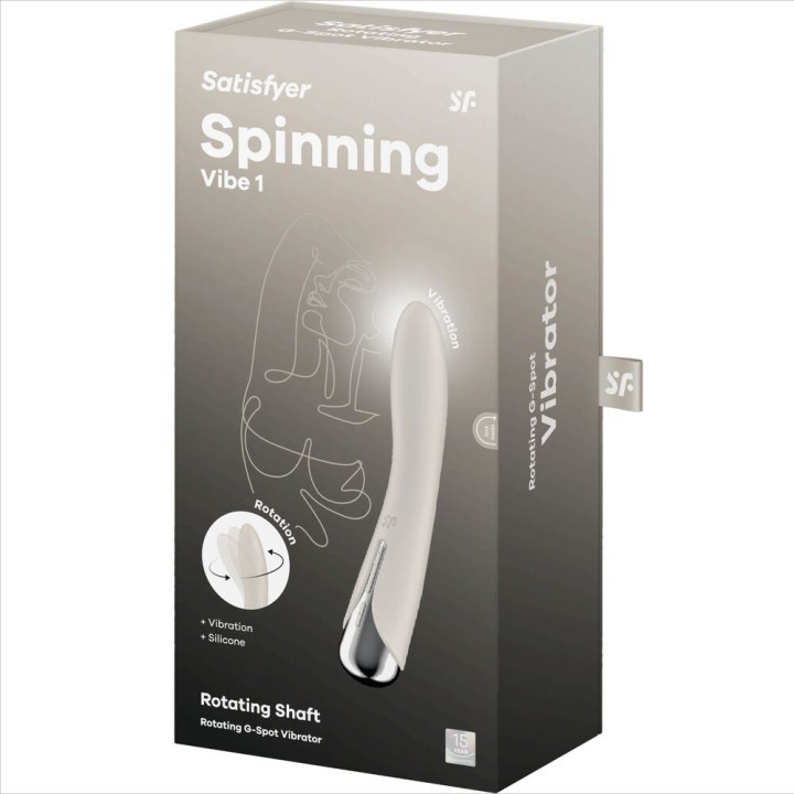 SATISFYER SPINNING VIBE 1 VIBRADOR ROTADOR G SPOT BEIGE