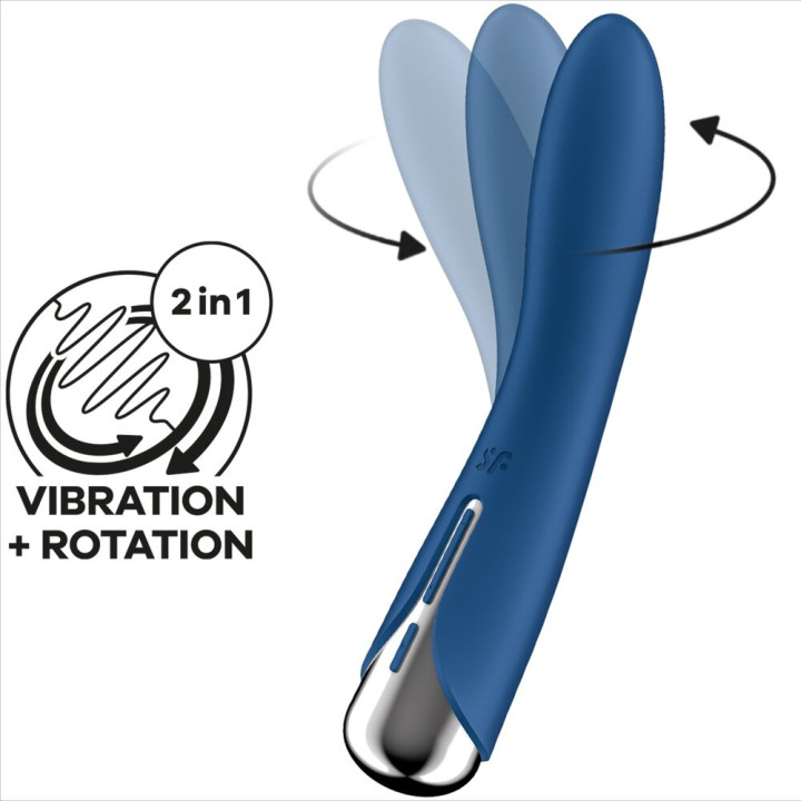 SATISFYER SPINNING VIBE 1 VIBRADOR ROTADOR G SPOT AZUL