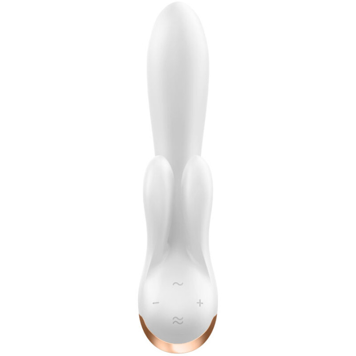 SATISFYER DOUBLE FLEX VIBRADOR APP BLANCO