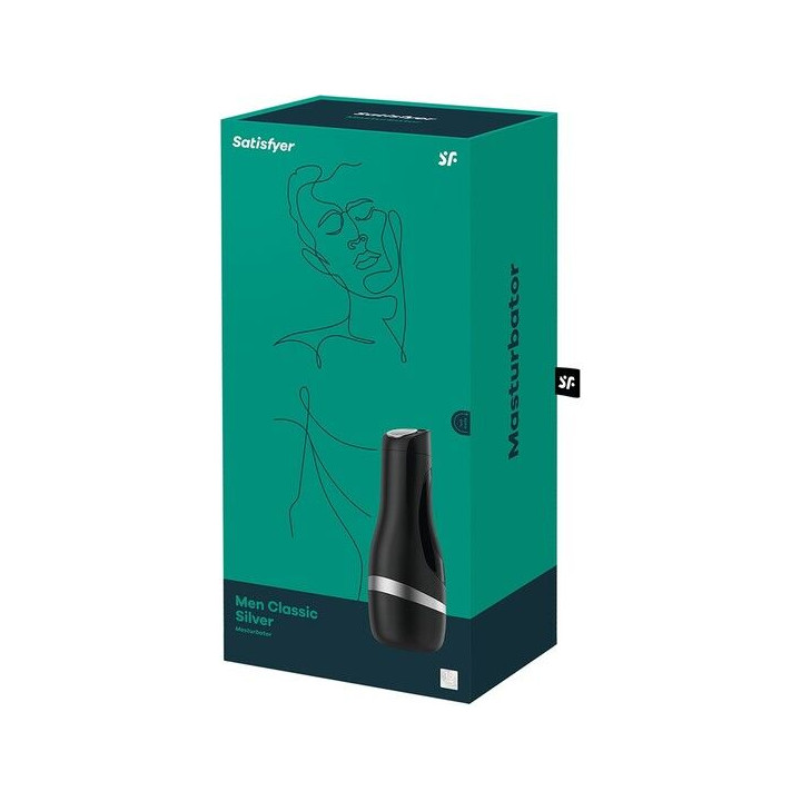 SATISFYER MASTURBADOR MEN CLASSIC PLATA