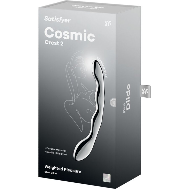 SATISFYER COSMIC CREST 2 DILDO ACERO INOXIDABLE DOBLE USO