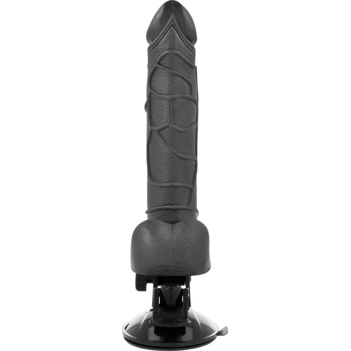 BASECOCK VIBRADOR REALISTICO CONTROL REMOTO NEGRO CON TESTICULOS 195 CM O 4 CM