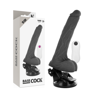 BASECOCK VIBRADOR REALISTICO CONTROL REMOTO NEGRO 19 CM O 4 CM