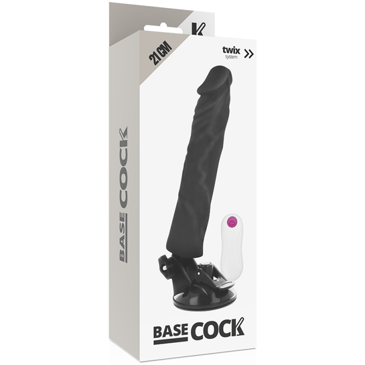 BASECOCK VIBRADOR REALISTICO CONTROL REMOTO NEGRO 21 CM O 4 CM