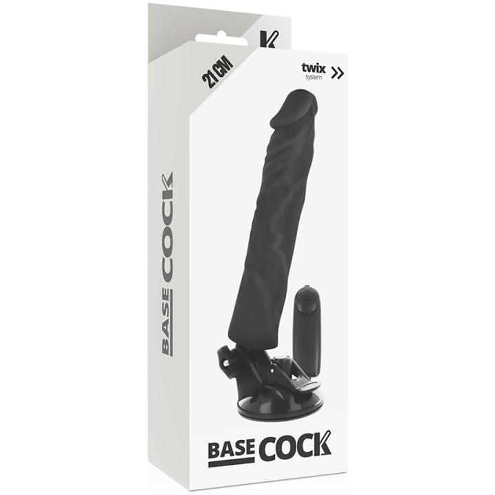 BASECOCK VIBRADOR REALISTICO CONTROL REMOTO NEGRO 21 CM O 4 CM