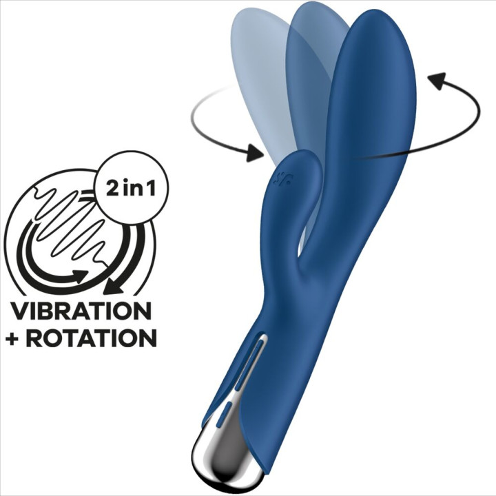 SATISFYER SPINNING RABBIT 1 ESTIMULACION CLITORIS Y PUNTO G AZUL