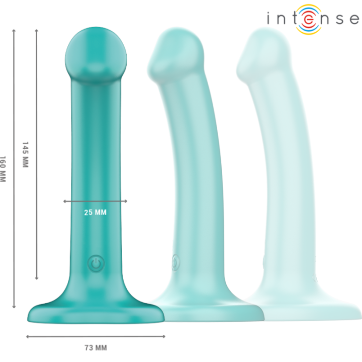 INTENSE KATIE VIBRADOR CON VENTOSA 10 VIBRACIONES AZUL OSCURO CONTROL REMOTO