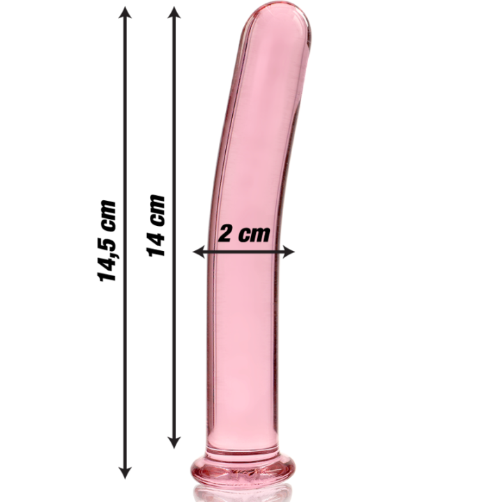 NEBULA SERIES BY IBIZA MODELO 8 DILDO CRISTAL ROSA 145 CM O 2 CM