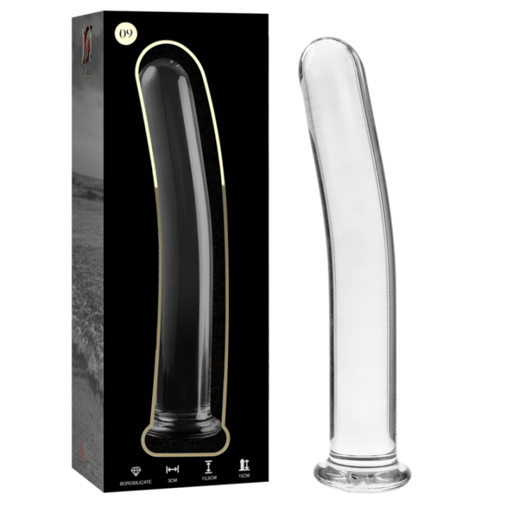 NEBULA SERIES BY IBIZA MODELO 9 DILDO CRISTAL TRANSPARENTE 155 CM O 25 CM