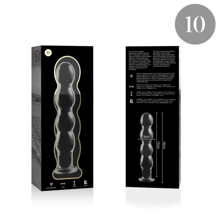 NEBULA SERIES BY IBIZA MODELO 10 DILDO CRISTAL TRANSPARENTE 165 CM O 35 CM