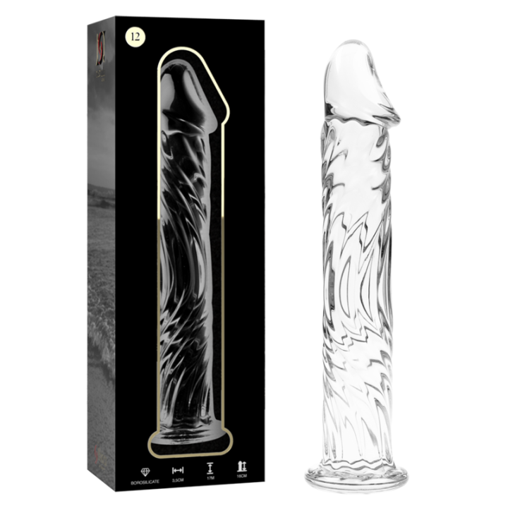 NEBULA SERIES BY IBIZA MODELO 12 DILDO CRISTAL TRANSPARENTE 17 CM O 35 CM