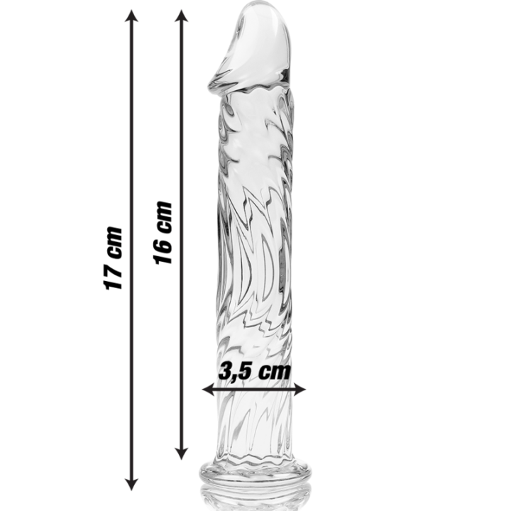 NEBULA SERIES BY IBIZA MODELO 12 DILDO CRISTAL TRANSPARENTE 17 CM O 35 CM