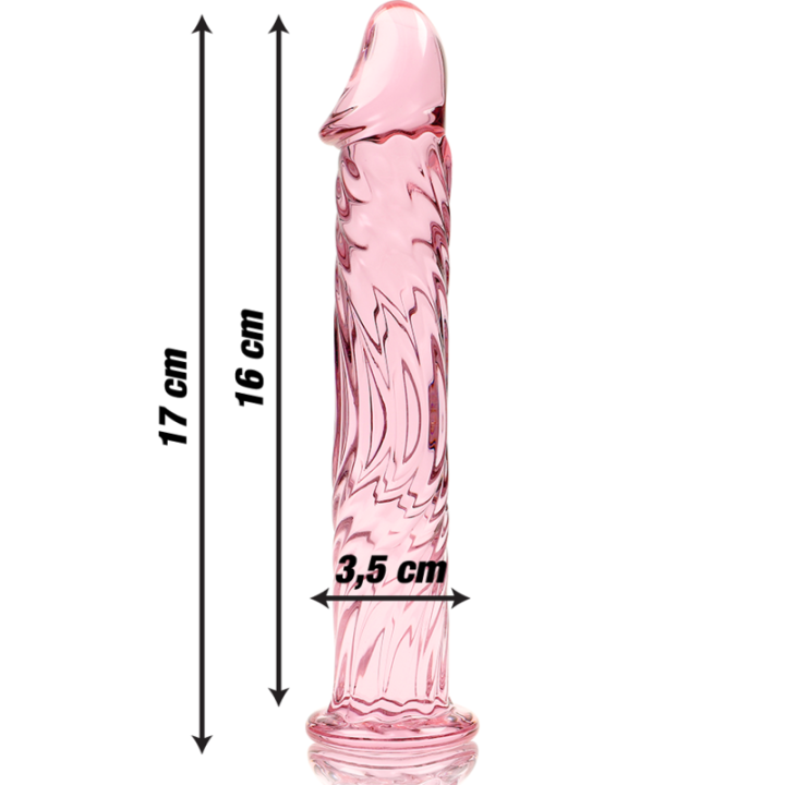 NEBULA SERIES BY IBIZA MODELO 12 DILDO CRISTAL ROSA 17 CM O 35 CM