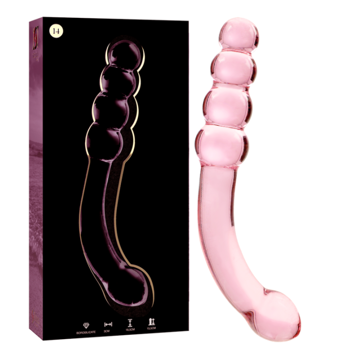 NEBULA SERIES BY IBIZA MODELO 14 DILDO CRISTAL ROSA 185 CM O 3 CM