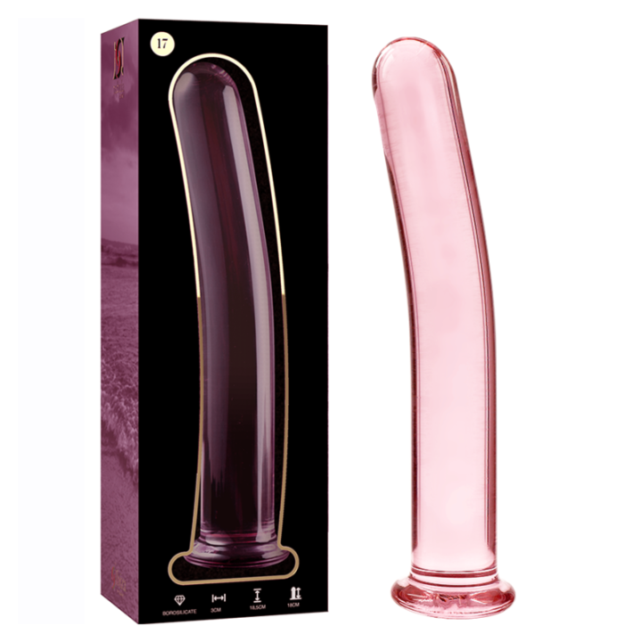 NEBULA SERIES BY IBIZA MODELO 17 DILDO CRISTAL ROSA 185 CM O 3 CM