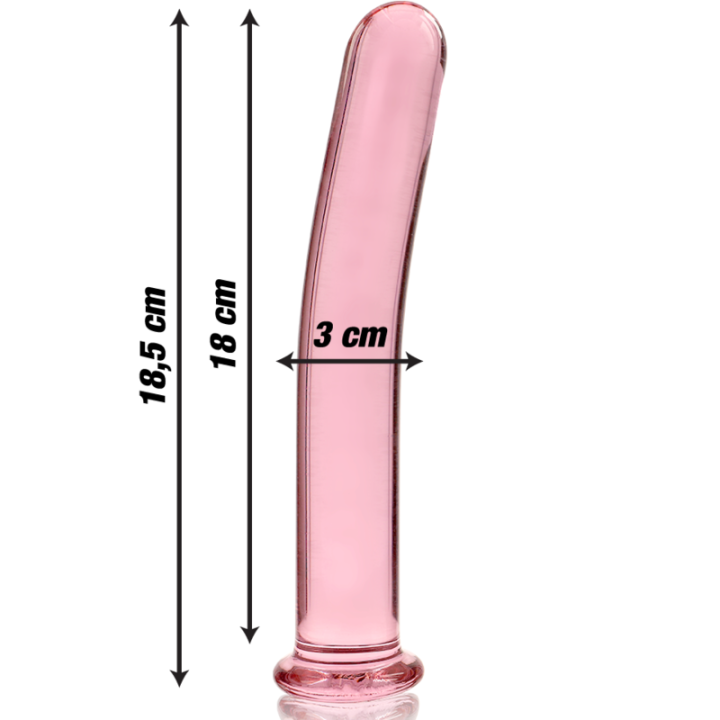 NEBULA SERIES BY IBIZA MODELO 17 DILDO CRISTAL ROSA 185 CM O 3 CM