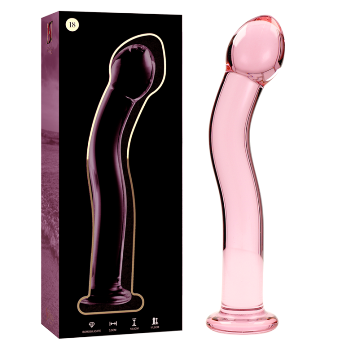 NEBULA SERIES BY IBIZA MODELO 18 DILDO CRISTAL ROSA 185 CM O 35 CM