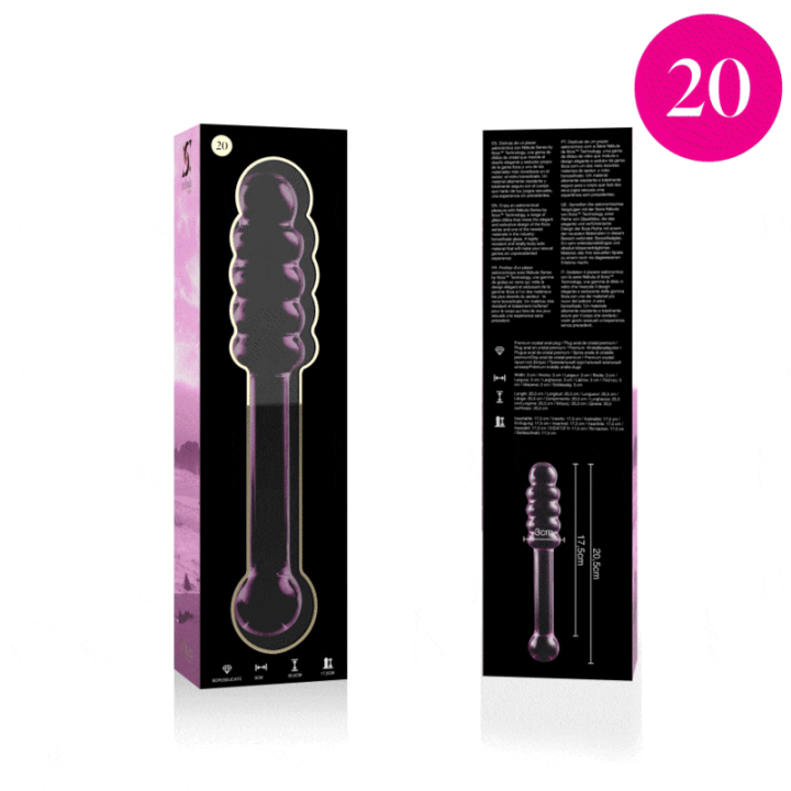 NEBULA SERIES BY IBIZA MODELO 20 DILDO CRISTAL ROSA 205 CM O 3 CM