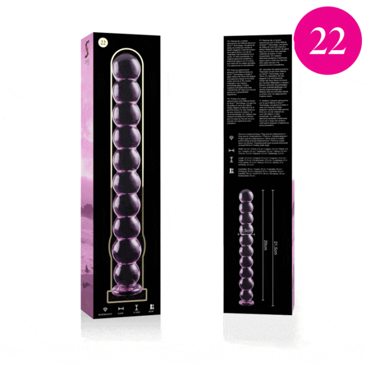NEBULA SERIES BY IBIZA MODELO 22 DILDO CRISTAL ROSA 215 CM O 25 CM