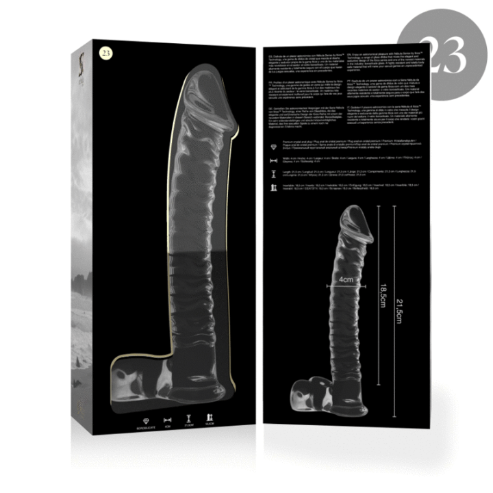 NEBULA SERIES BY IBIZA MODELO 23 DILDO CRISTAL TRANSPARENTE 215 CM O 4 CM