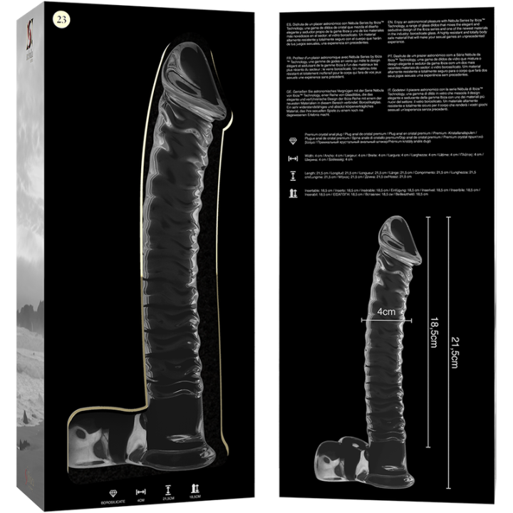 NEBULA SERIES BY IBIZA MODELO 23 DILDO CRISTAL TRANSPARENTE 215 CM O 4 CM