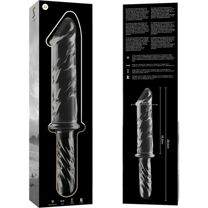 NEBULA SERIES BY IBIZA MODELO 24 DILDO CRISTAL TRANSPARENTE 285 CM O 5 CM