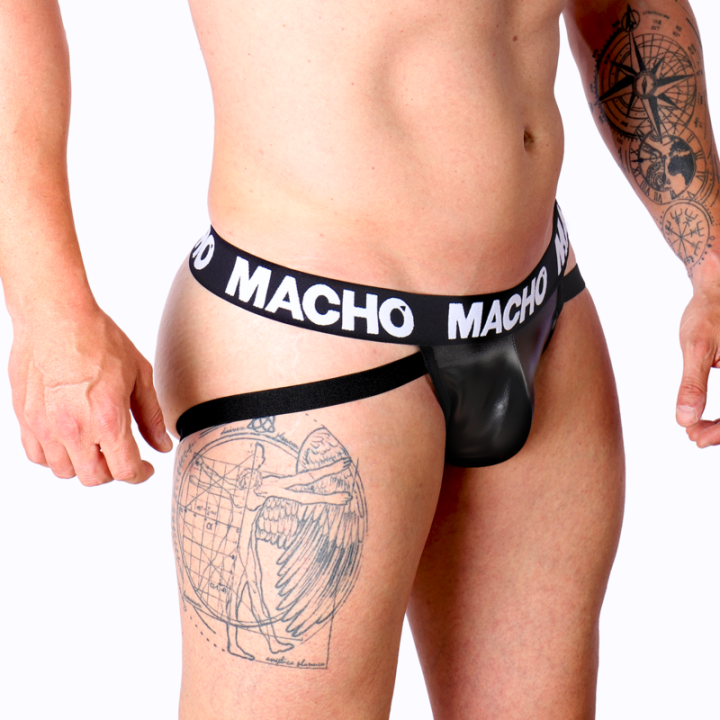 MACHO MX25NC JOCK CUERO NEGRO S