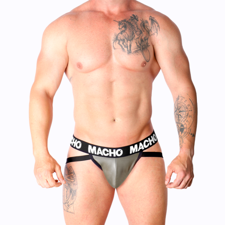 MACHO MX27GR JOCK CUERO GRIS BEIGE S