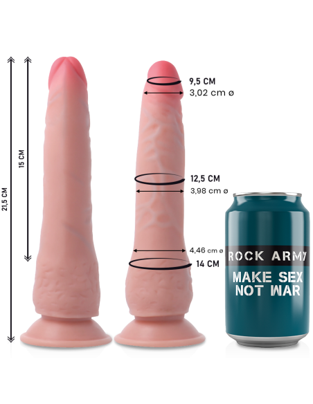 ROCKARMY DUAL DENSITY CRUSADER DILDO REALISTA 215 CM O 446 CM