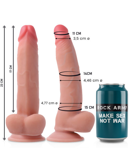 ROCKARMY DUAL DENSITY LEOPARD DILDO REALISTA 23 CM O 477 CM