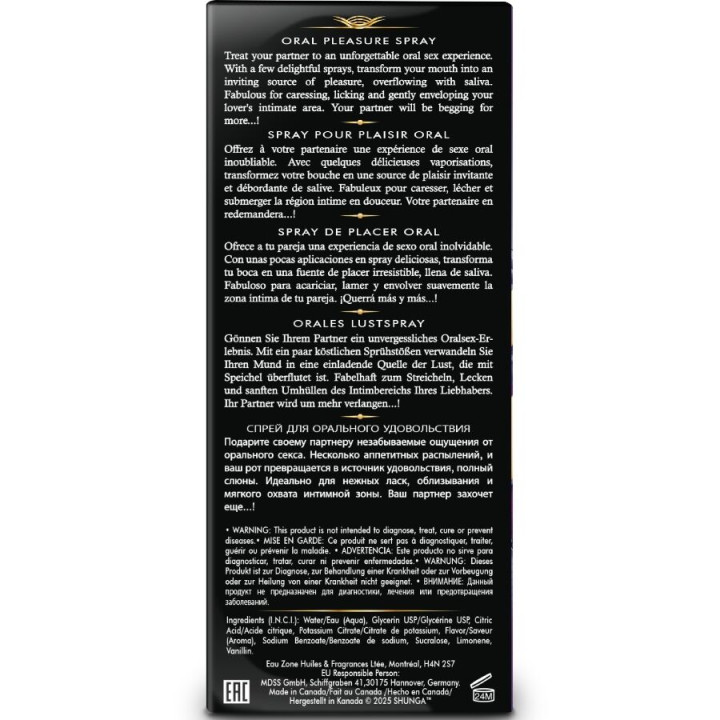 SHUNGA WAVES PLEASURE SPRAY ORAL SEDUCTOR FRUTAS EXOTICAS 20 ML