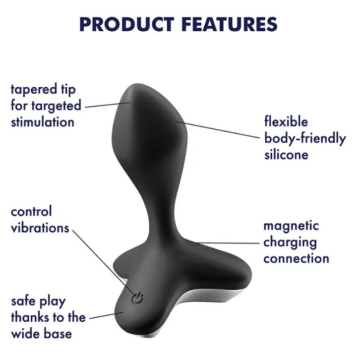 SATISFYER GAME CHANGER PLUG VIBRADOR NEGRO