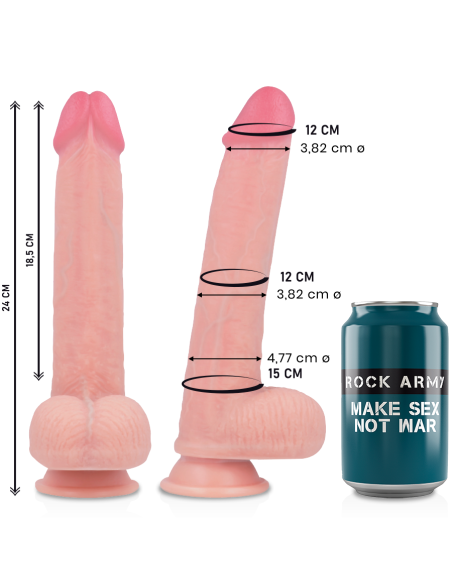 ROCKARMY LIQUID SILICONE DILDO PREMIUM KINGCOBRA 24 CM O 477 CM