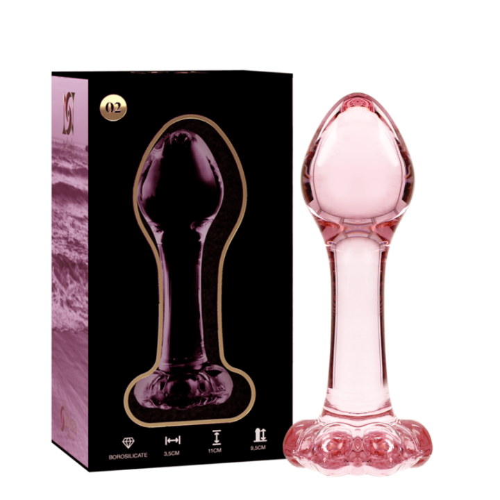NEBULA SERIES BY IBIZA MODELO 2 PLUG CRISTAL ROSA 11 CM O 35 CM