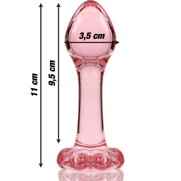 NEBULA SERIES BY IBIZA MODELO 2 PLUG CRISTAL ROSA 11 CM O 35 CM