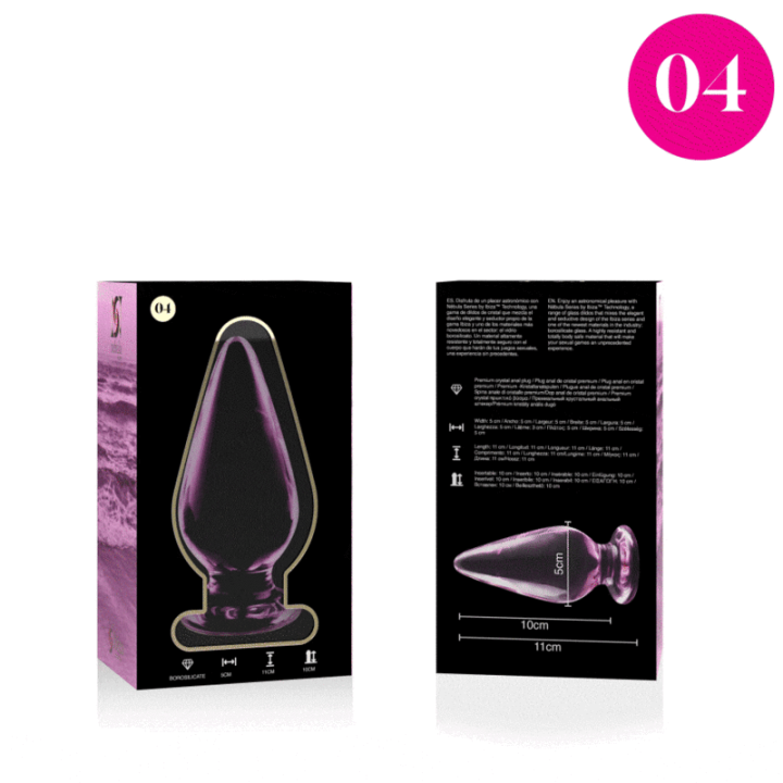 NEBULA SERIES BY IBIZA MODELO 4 PLUG CRISTAL ROSA 11 CM O 5 CM