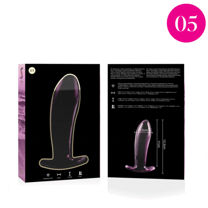 NEBULA SERIES BY IBIZA MODELO 5 PLUG CRISTAL ROSA 125 CM O 35 CM