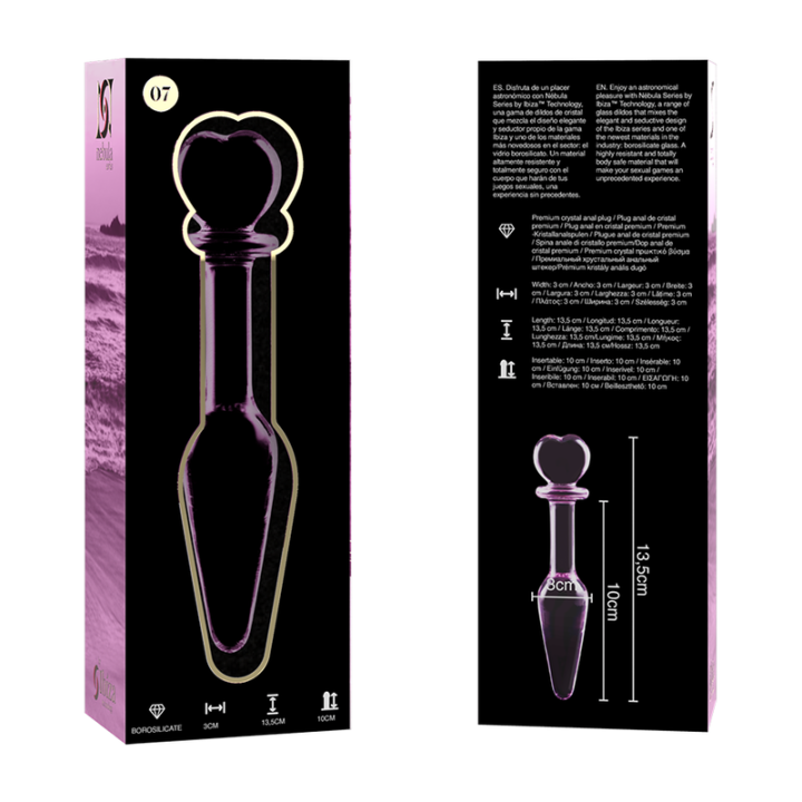 NEBULA SERIES BY IBIZA MODELO 7 PLUG CRISTAL ROSA 135 CM O 3 CM