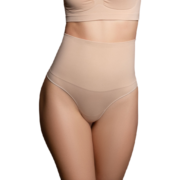 BYE BRA FAJA SIN COSTURAS ESTILO TANGA BEIGE TALLA M