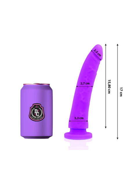 DELTA CLUB TOYS DILDO LILA SILICONA MEDICA 17 CM O 3 CM