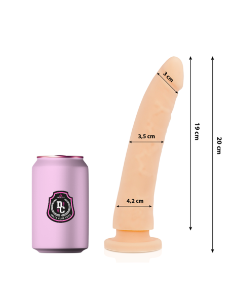DELTA CLUB TOYS DILDO NATURAL SILICONA MEDICA 20 CM O 4 CM