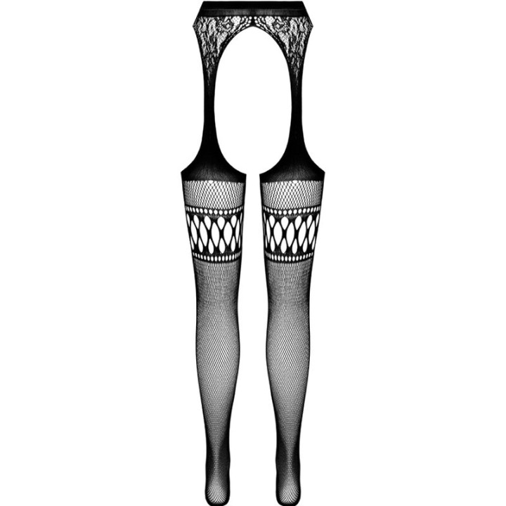 PASSION S026 MEDIAS CON LIGUERO NEGRO TALLA UNICA