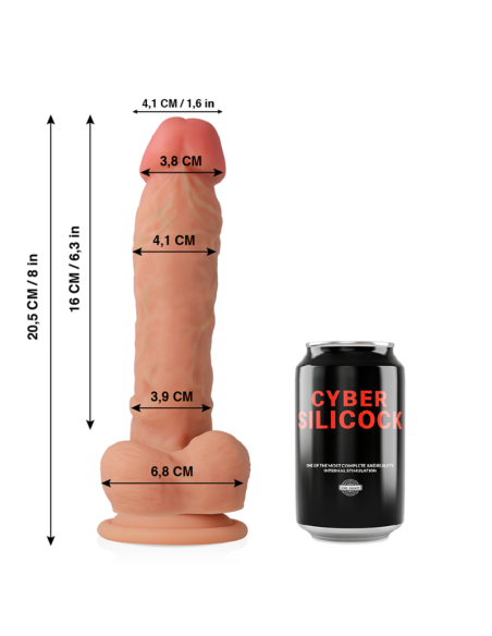 CYBER SILICOCK MAGNUS REALISTICO SILICONA LIQUIDA 205 CM O 41 CM