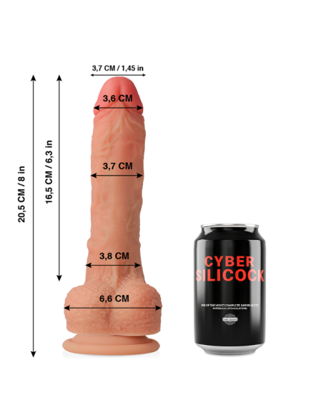 CYBER SILICOCK CONNOR REALISTICO SILICONA LIQUIDA 205 CM O 37 CM