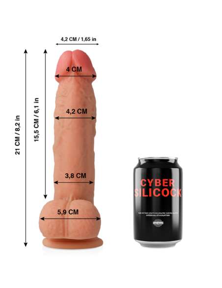 CYBER SILICOCK SAUL REALISTICO SILICONA LIQUIDA 21 CM O 42 CM