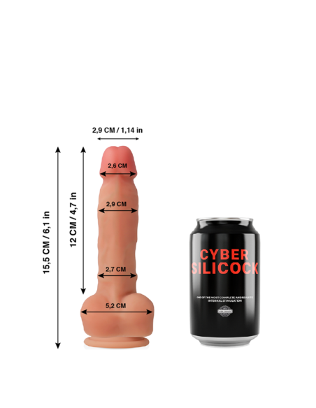 CYBER SILICOCK ANSEL REALISTICO SILICONA LIQUIDA 155 CM O 29 CM