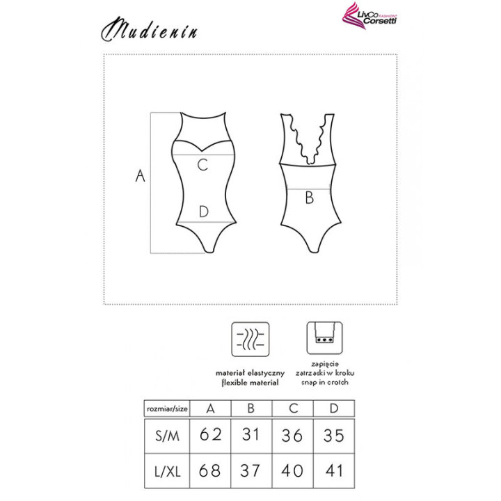 LIVCO CORSETTI FASHION MUDIENIN LC 90654 BODY NEGRO S M