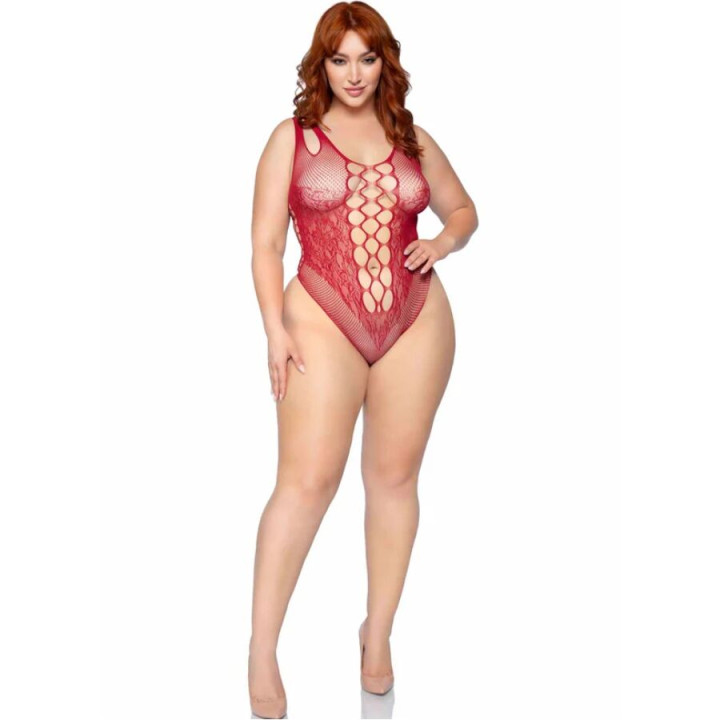 LEG AVENUE 81641X BODY TIRANTES SIN COSTURAS BURDEOS TALLA 1X 2X