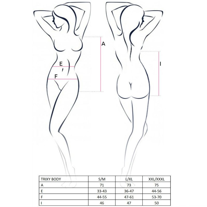 PASSION WOMAN TRIXY TEDDY NEGRO TALLA L XL